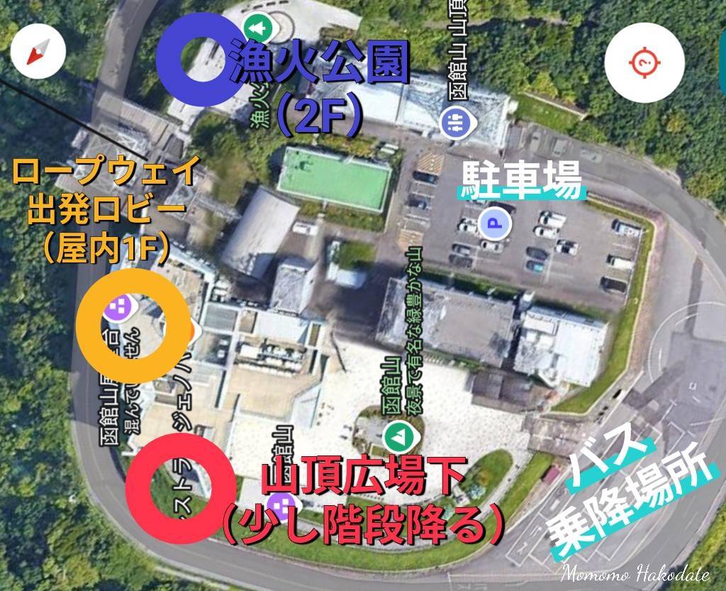 函館山山頂マップ